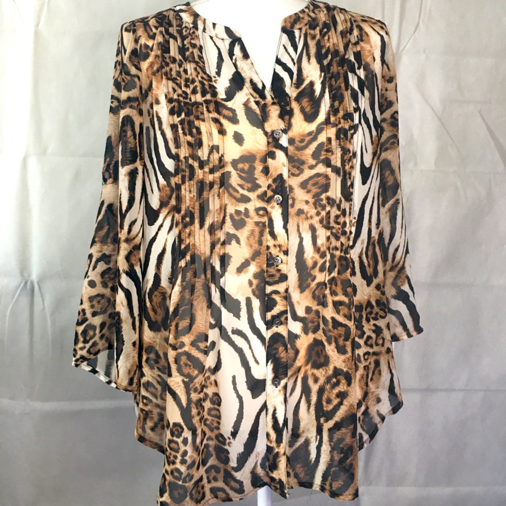 Chaus Leopard Print Top